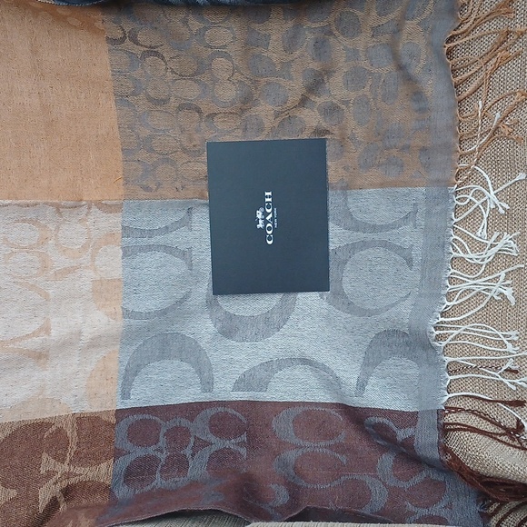 Coach Accessories - COACH MULTI COLORED Patchwork Line SIGNATURE C Stylish Patterned WOOL Scarf